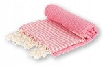 Sauna Łażnia - Hammam Ręcznik 100% Bawełna Stripy 2 Różowy
