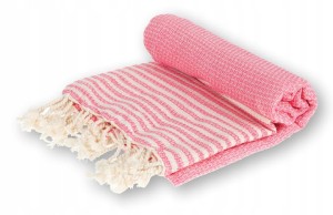 Sauna Łażnia - Hammam Ręcznik 100% Bawełna Stripy 2 Różowy