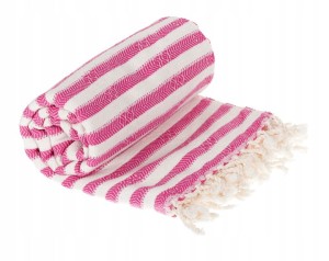 Sauna Łażnia - Hammam Ręcznik 100% Bawełna Zebra 1 Różowa