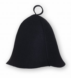 Czapka eko do sauny filcowa - Czarna