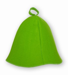 Czapka eko do sauny filcowa - Limonka