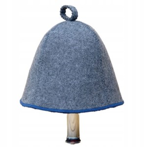 SAUNA CZAPKA DO SAUNY SZARO-NIEBIESKA UNIWERSALNA