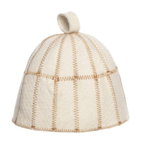 SAUNA CZAPKA FILCOWA DO SAUNY - KREMOWA KRATA