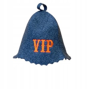 SAUNA CZAPKA DO SAUNY FILCOWA SZARA VIP