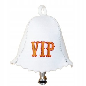 SAUNA CZAPKA DO SAUNY FILCOWA BIAŁA VIP