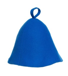 SAUNA CZAPKA FILCOWA DO BANI I SAUNY EKO BLUE