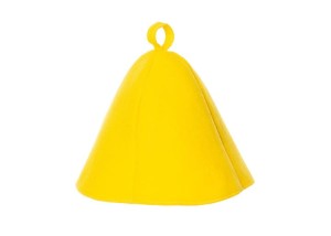 SAUNA CZAPKA FILCOWA DO BANI I SAUNY EKO ŻÓŁTY