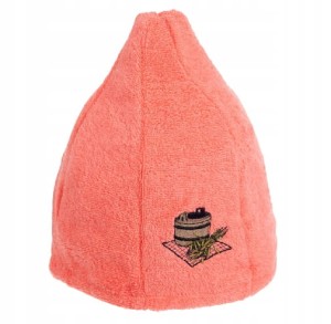 SAUNA CZAPKA DO SAUNY KAPELUSZ - BAWEŁNA POMARAŃCZ