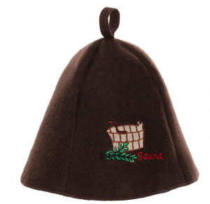 SAUNA CZAPKA FILCOWA DO BANI I SAUNY EKO BRĄZ