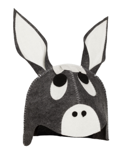 Czapka do sauny szara filcowa - Osiołek