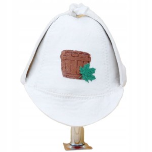 Czapka do sauny Kapelusz Sherlock biała Filc 3mm