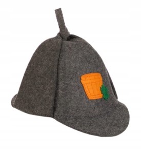 Czapka do sauny Kapelusz Sherlock szary Filc 3mm 