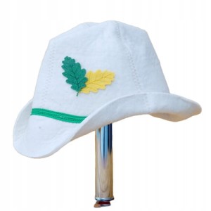 Czapka do sauny Kapelusz Alpejska biała Filc 3mm