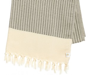 SAUNA RĘCZNIK HAMMAM PESHTEMAL100%BAWEŁNA 460GR LUTTI CZARNY