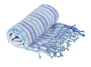 Sauna Łaźnia - Hammam Ręcznik 100% Bawełna Pompon TURKUS