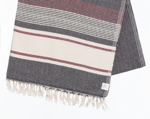 SAUNA RĘCZNIK HAMMAM PESHTEMAL100%BAWEŁNA 415GR LAZULI CZARNY