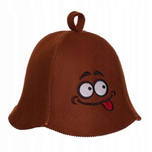 SAUNA CZAPKA BRĄZ FILCOWA DO SAUNY - WODZIREJ 