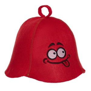 SAUNA CZAPKA CZERWONA FILCOWA DO SAUNY - WODZIREJ 