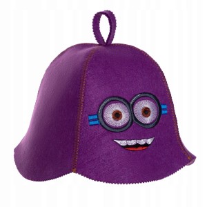 SAUNA CZAPKA FIOLETOWA FILCOWA DO SAUNY - RADOSNY