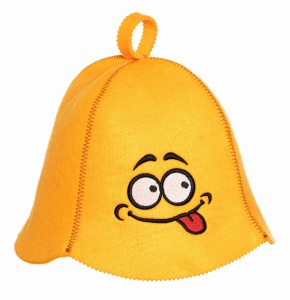 SAUNA CZAPKA POMARAŃCZ FILCOWA DO SAUNY - WODZIREJ