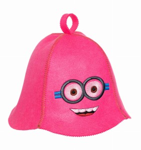 SAUNA CZAPKA RÓŻOWA FILCOWA DO SAUNY - RADOSNY 