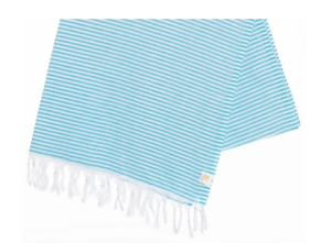 SAUNA RĘCZNIK HAMMAM LEKKI100%BAWEŁNA 160/90 PASY TURKUS