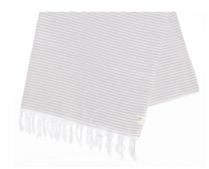 SAUNA RĘCZNIK HAMMAM LEKKI100%BAWEŁNA 160/90 PASY SZARY