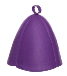 SAUNA CZAPKA FILCOWA DO BANI I SAUNY EKO FIOLET