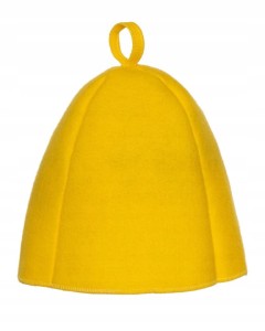SAUNA CZAPKA FILCOWA DO BANI I SAUNY EKO ŻÓŁTA
