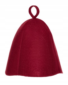 SAUNA CZAPKA FILCOWA DO BANI I SAUNY EKO BORDO