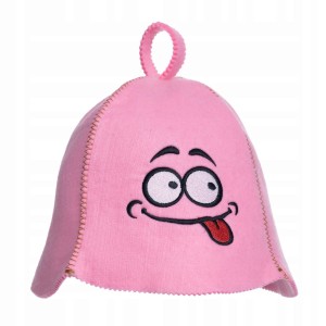 SAUNA CZAPKA FILCOWA DO SAUNY - WODZIREJKA KOLOR RÓŻ