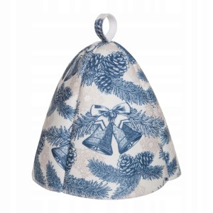 SAUNA CZAPKA FILCOWA DO SAUNY I BANI EKO WZÓR ŚWIĄTECZNY 1