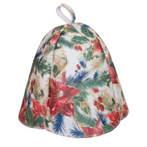 SAUNA CZAPKA FILCOWA DO SAUNY I BANI EKO WZÓR ŚWIĄTECZNY 4