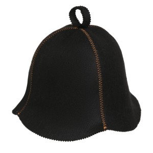 SAUNA CZAPKA DO SAUNY MIĘCIUTKI EKO FILC - CZERŃ