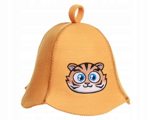SAUNA CZAPKA FILCOWA DO SAUNY - TYGRYSEK ORANGE