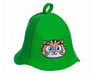 SAUNA CZAPKA FILCOWA DO SAUNY - TYGRYSEK TRAWA