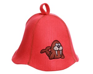 SAUNA CZAPKA FILCOWA DO SAUNY - MORS CZERWONY