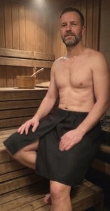 Kilt Ręcznik Męski sauna siłownia basen spa 100% LEN 60/150 czarny
