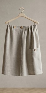 EKO Kilt Ręcznik Męski sauna basen spa 100% natura LEN 60/150 guzik drewno