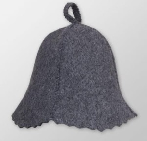 Czapka szara eko do sauny 5 rozmiarów od 54 do 63cm obwód