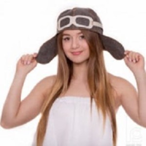 Czapka do sauny szara filcowa - Pilotka