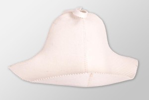 Czapka sauna - Gruby Kapelusz klasyczny - Panama biały