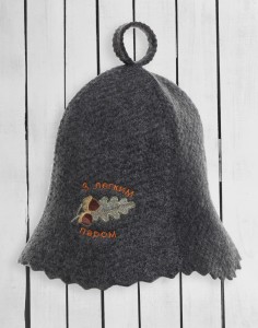 Sauna - Czapka do sauny  filcowa szara -  Lekka para