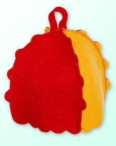 Czapka do sauny filcowa 2 kolory dla dzieci - Muszka