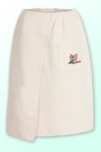 Sauna kilt ręcznik ecru 100% bawełna uniwersalny 70*140 z logo
