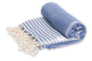 Sauna Łażnia - Hammam Ręcznik 100% Bawełna Stripy 9 Błękit 