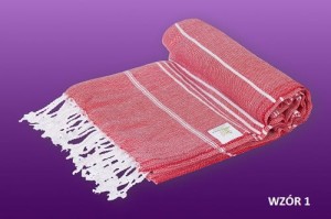 Sauna Łażnia - Hammam Ręcznik 100% Bawełna Sultan 13 Czerwony