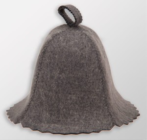 Czapka szara filcowa gruba 4mm rozmiar L 57-59cm