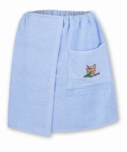 Sauna kilt ręcznik niebieski 100% bawełna męski 50*140 z logo