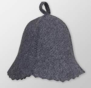 Czapka szara eko do sauny rozmiar L 57-59cm